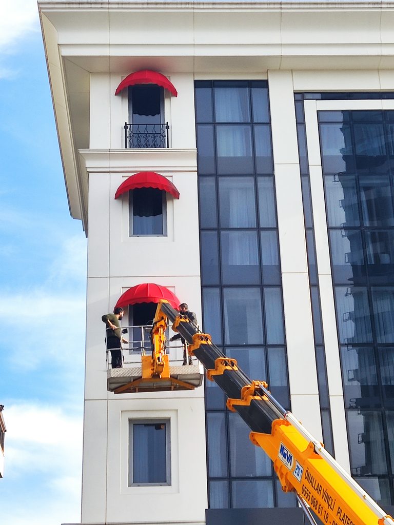 Karpuz tente kavisli dekoratif kapı ve pencere gölgelendirme sistemi