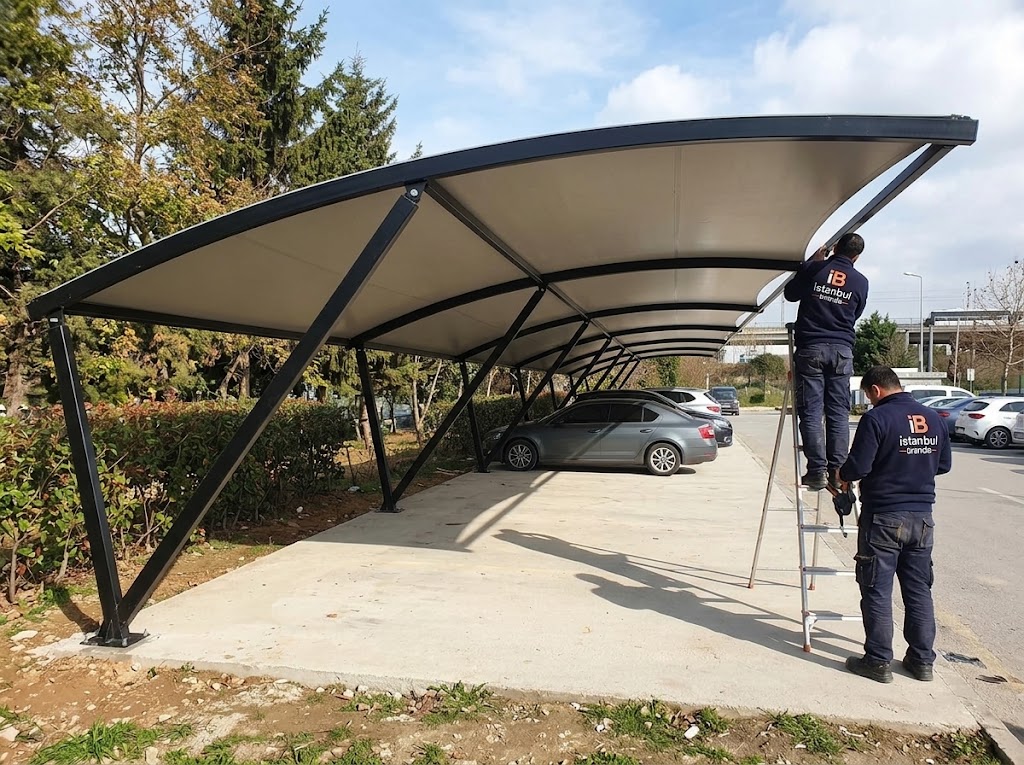 Çok araçlı otopark gölgelendirme sistemi